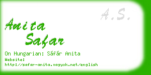 anita safar business card