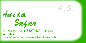 anita safar business card